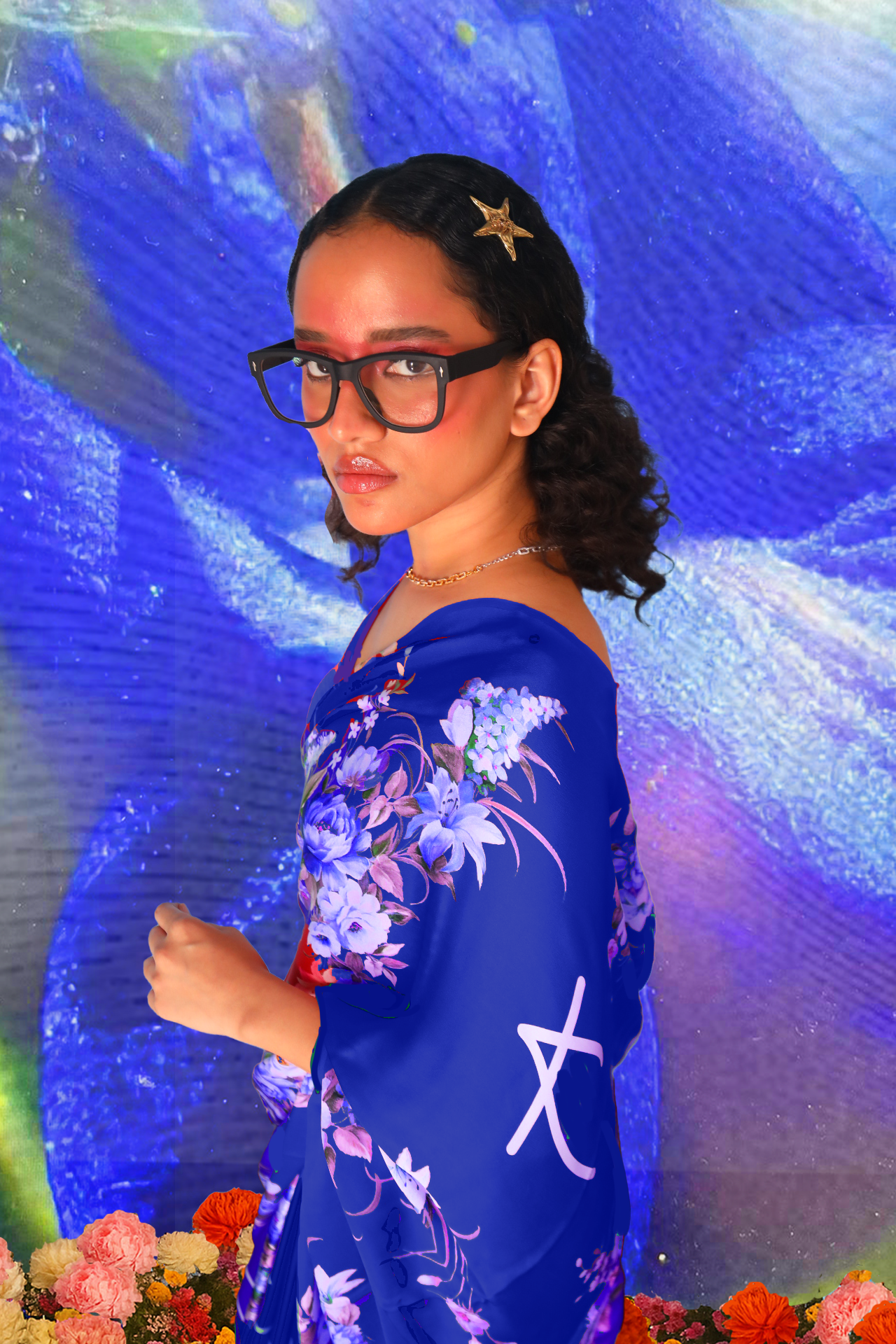KSARGOTH Saree - blue