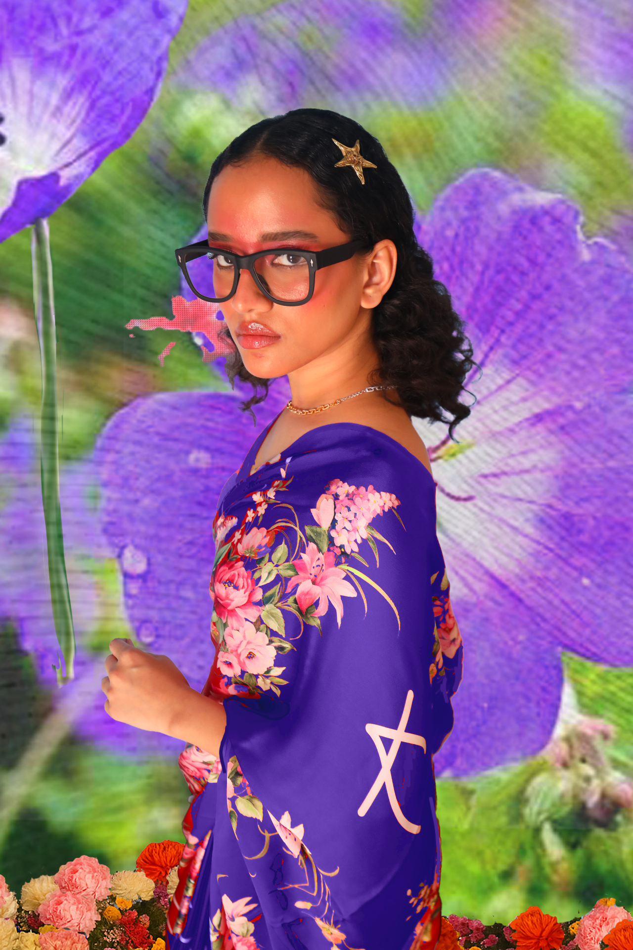 KSARGOTH Saree - puple