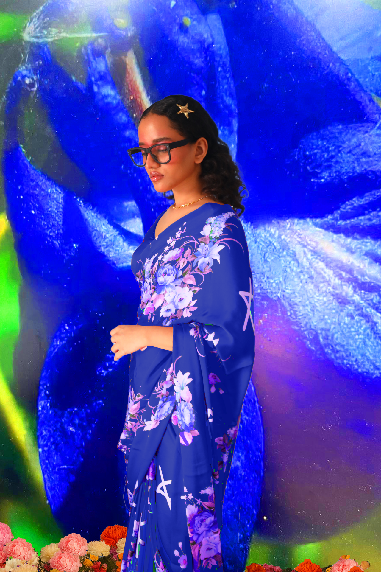 KSARGOTH Saree - blue