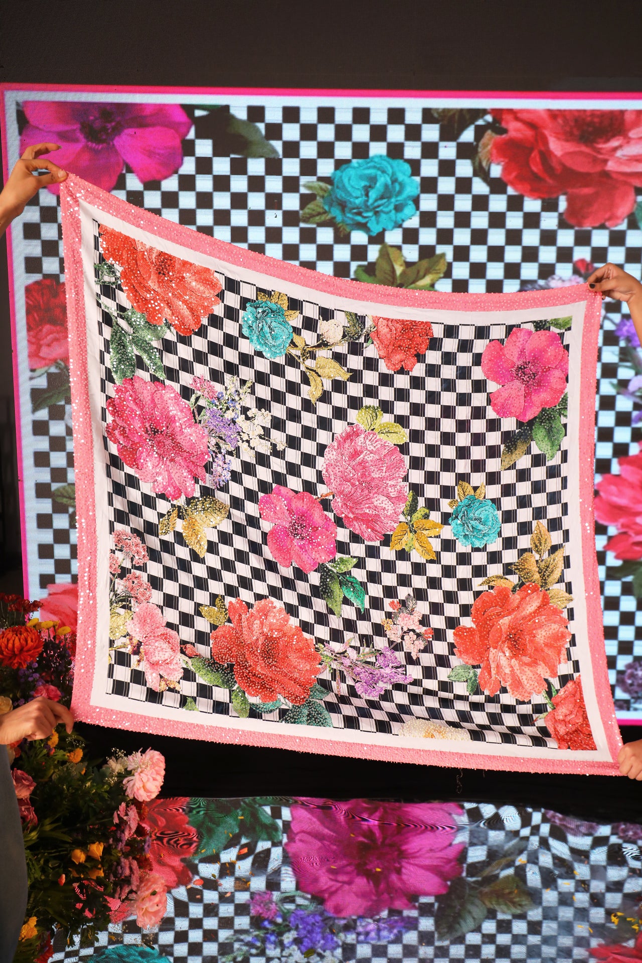 checkered scarf