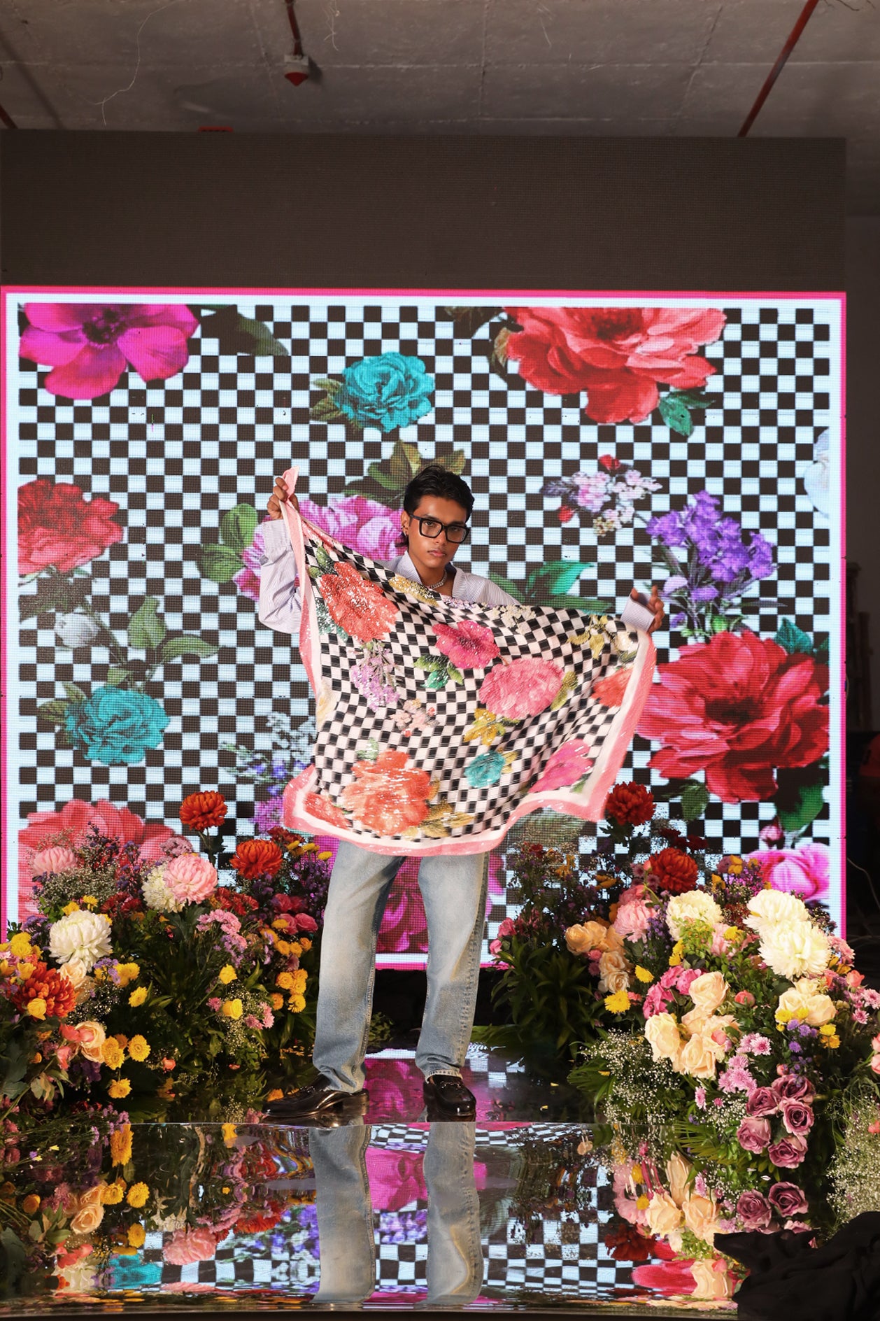 checkered scarf