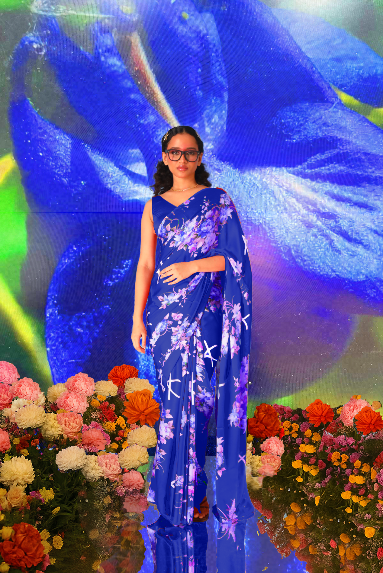 KSARGOTH Saree - blue