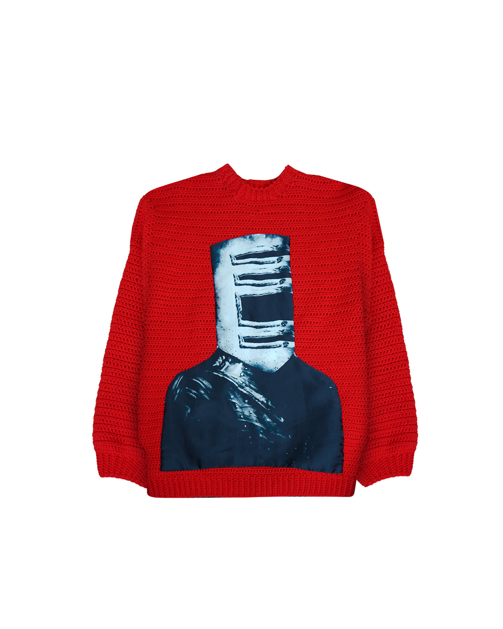 the red knit sweater
