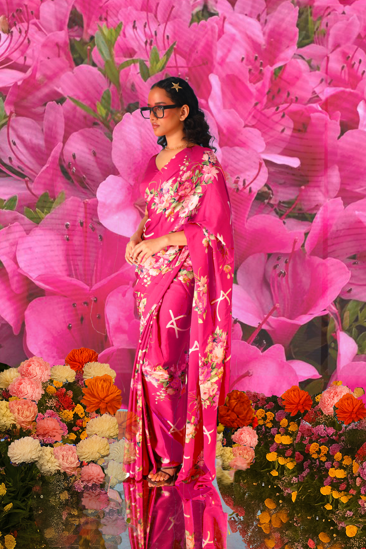 KSARGOTH Saree - pink