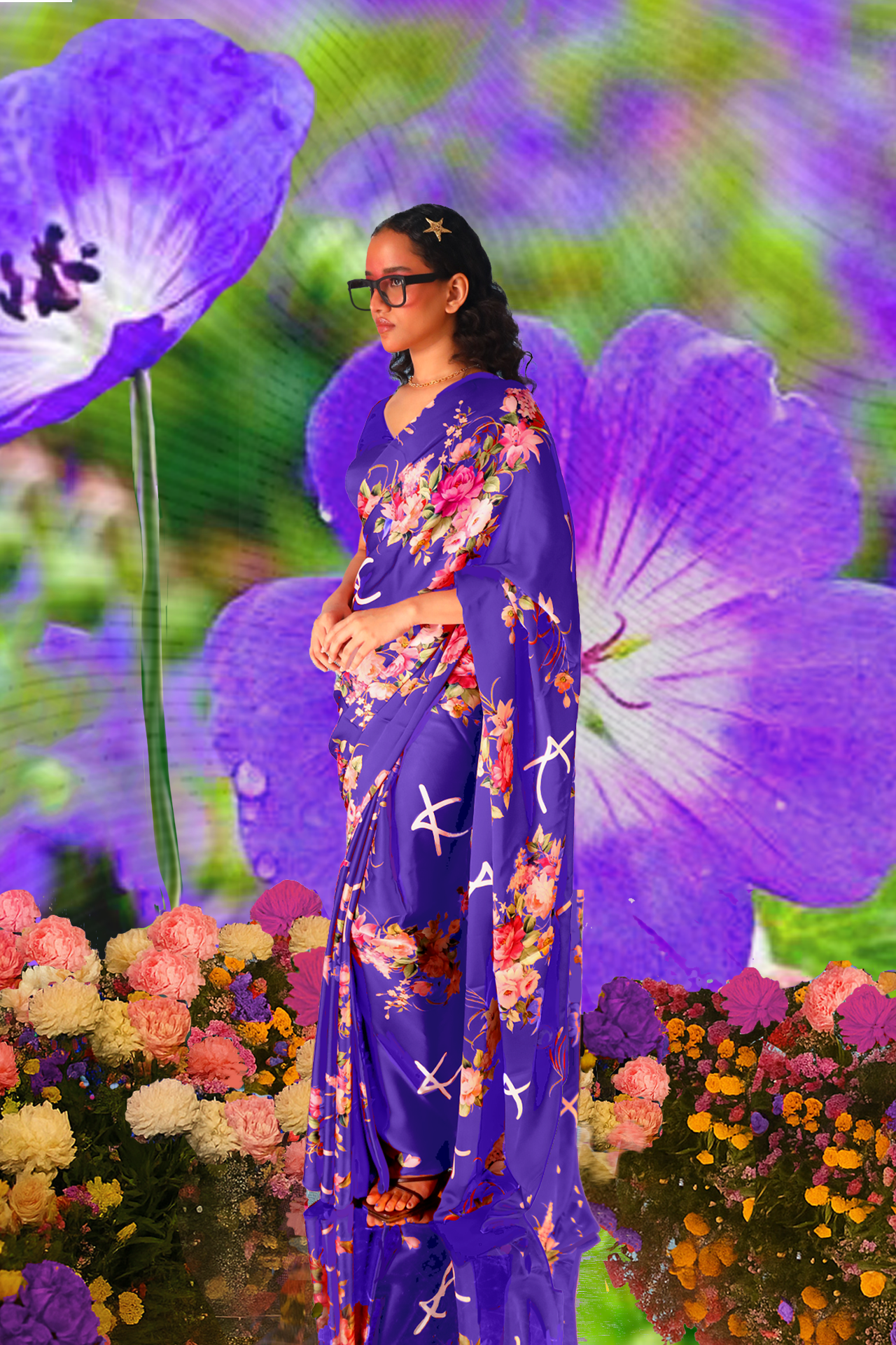KSARGOTH Saree - puple