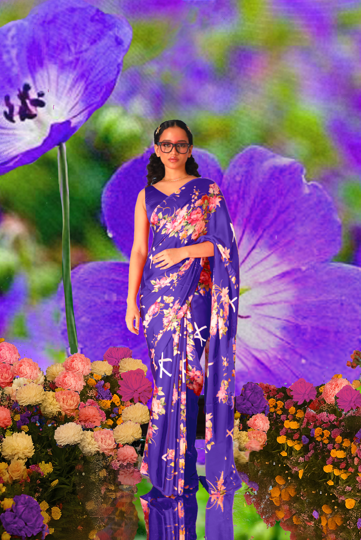 KSARGOTH Saree - puple